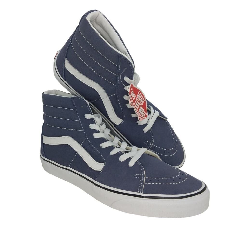 VANS SK8 New w/Tags Mens Hi-Top Slate Gray & White Skate Sneakers - sz. 11 1/2